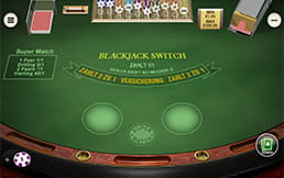 Der Tisch Blackjack Switch von Playtech
